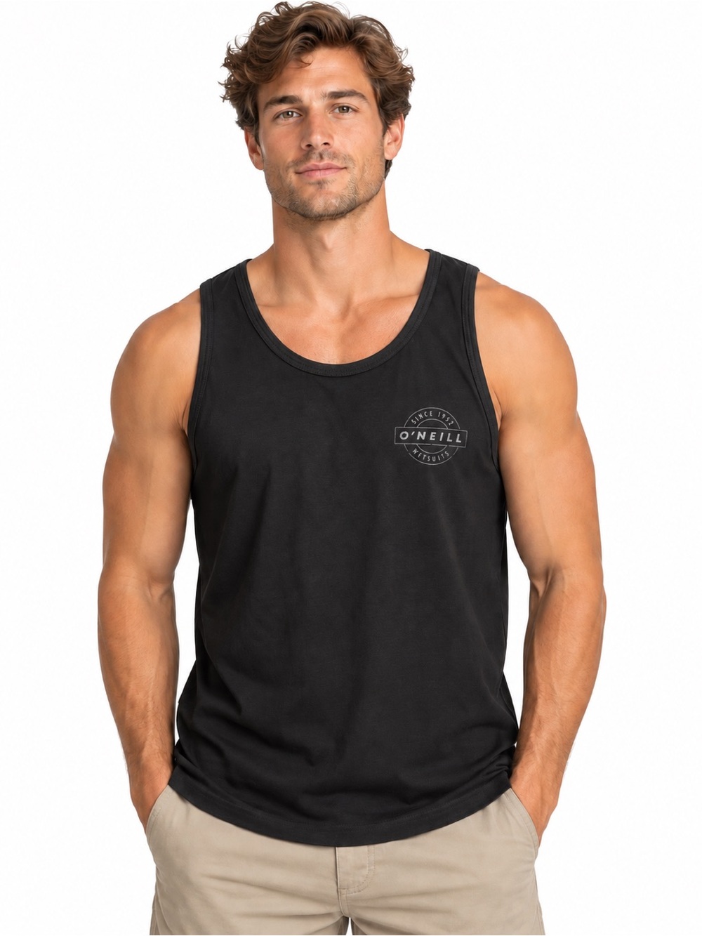 O'Neill Black Men's Chest Logo Tank Top